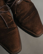 -SPECIAL- “HERMÈS” 1998-2003 Suede square toe chukka boots