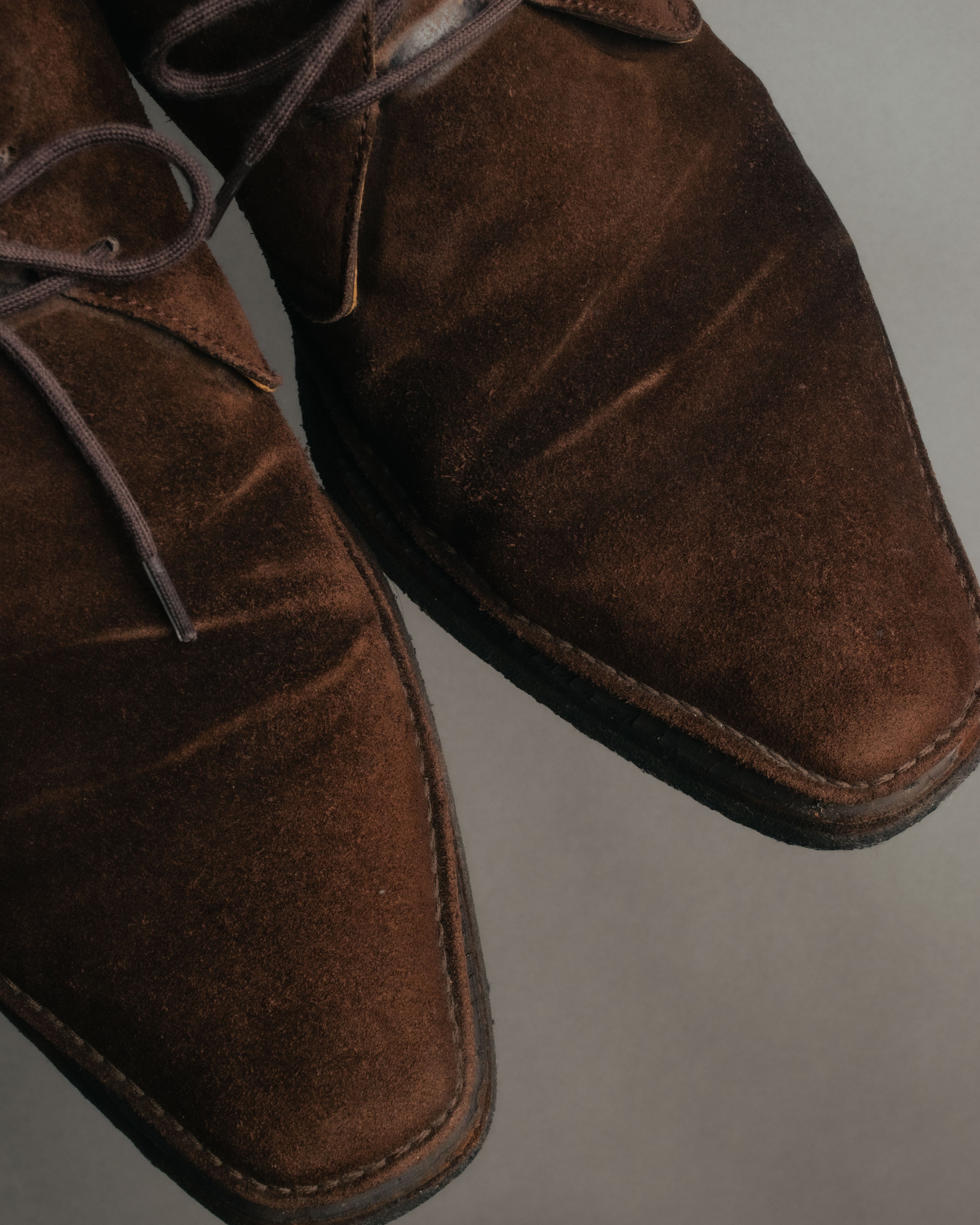 -SPECIAL- “HERMÈS” 1998-2003 Suede square toe chukka boots