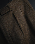 "HERMES" Late 00’s-early 10’s tri-blend tweed slacks