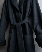 "ETRO" Shawl collar belted mid-length coat