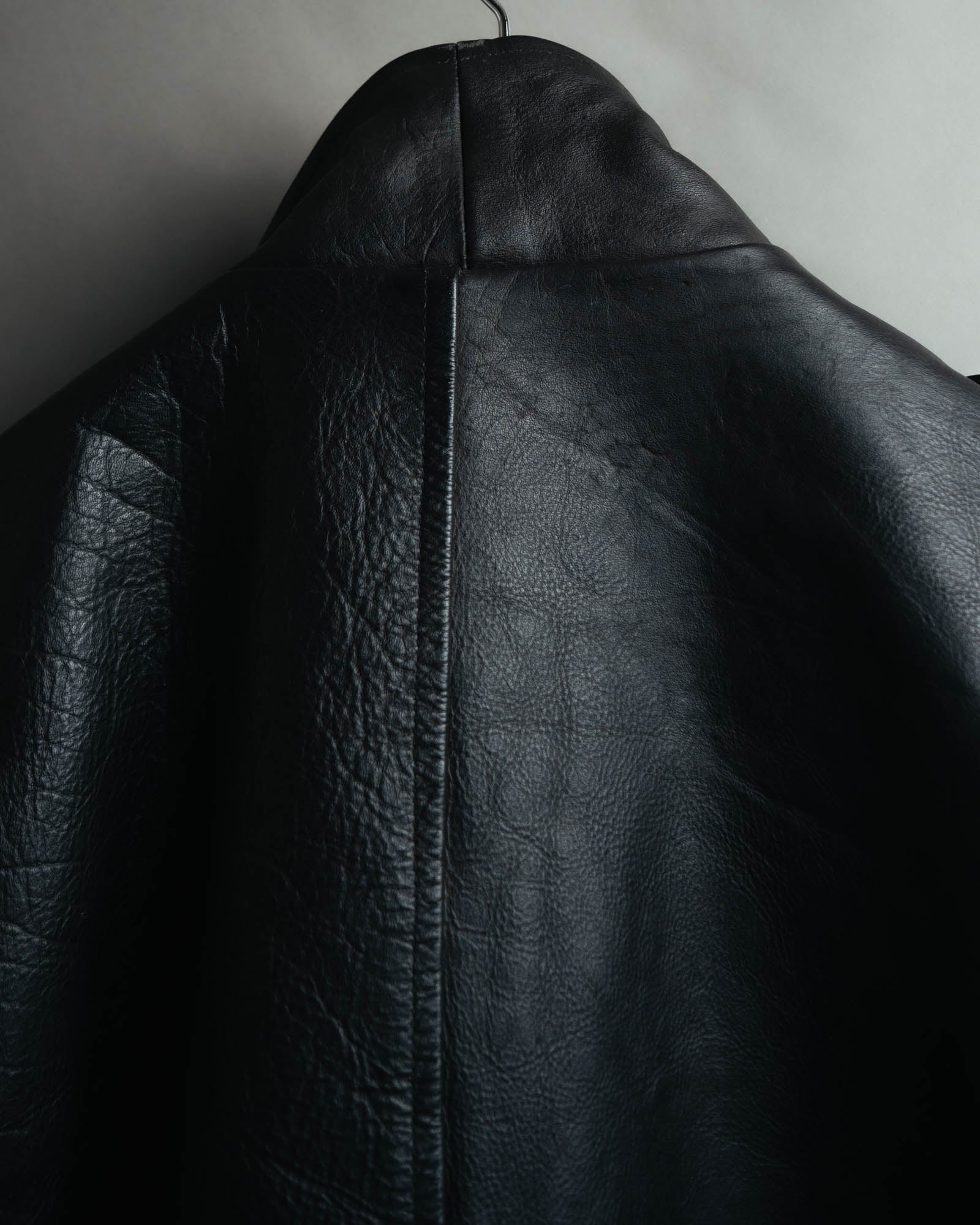 -MOOD MILLÉSIMES- 80’s-90’s heavy-grain double riders jacket