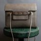 "Delvaux" Front D metal charm design horizontal leather shoulder bag