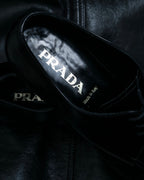 "PRADA" glossy leather formal shoes