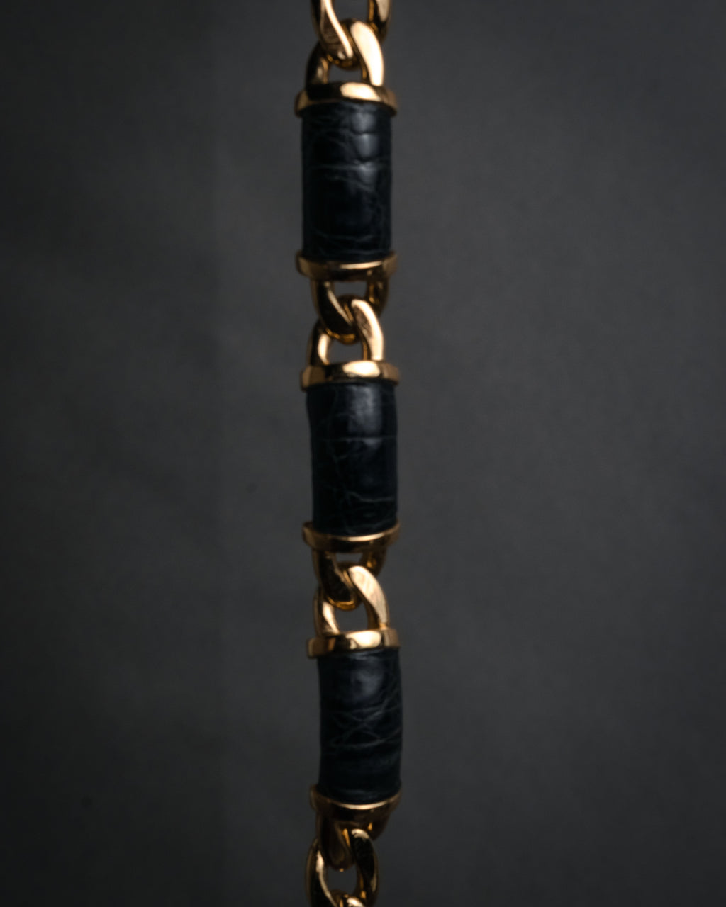 “LOEWE” 2008-2013 leather wrapped chain bracelet