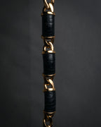 “LOEWE” 2008-2013 leather wrapped chain bracelet