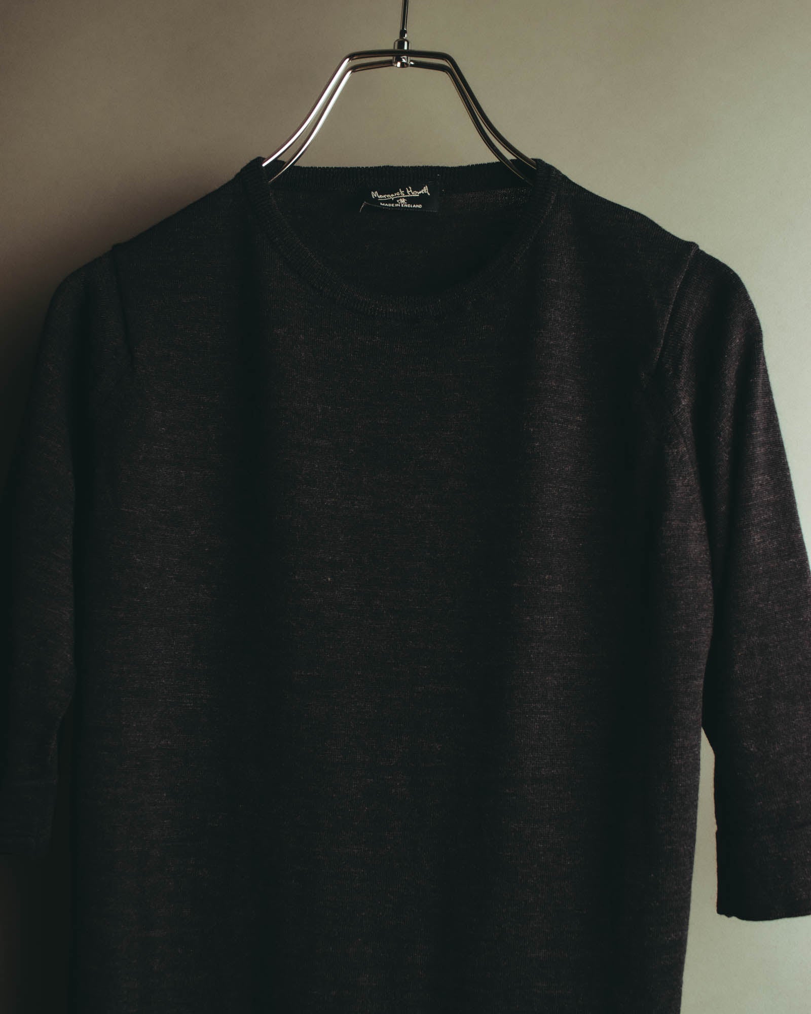 "Margaret Howell" 90's-00's Soft wool short sleeve knit top