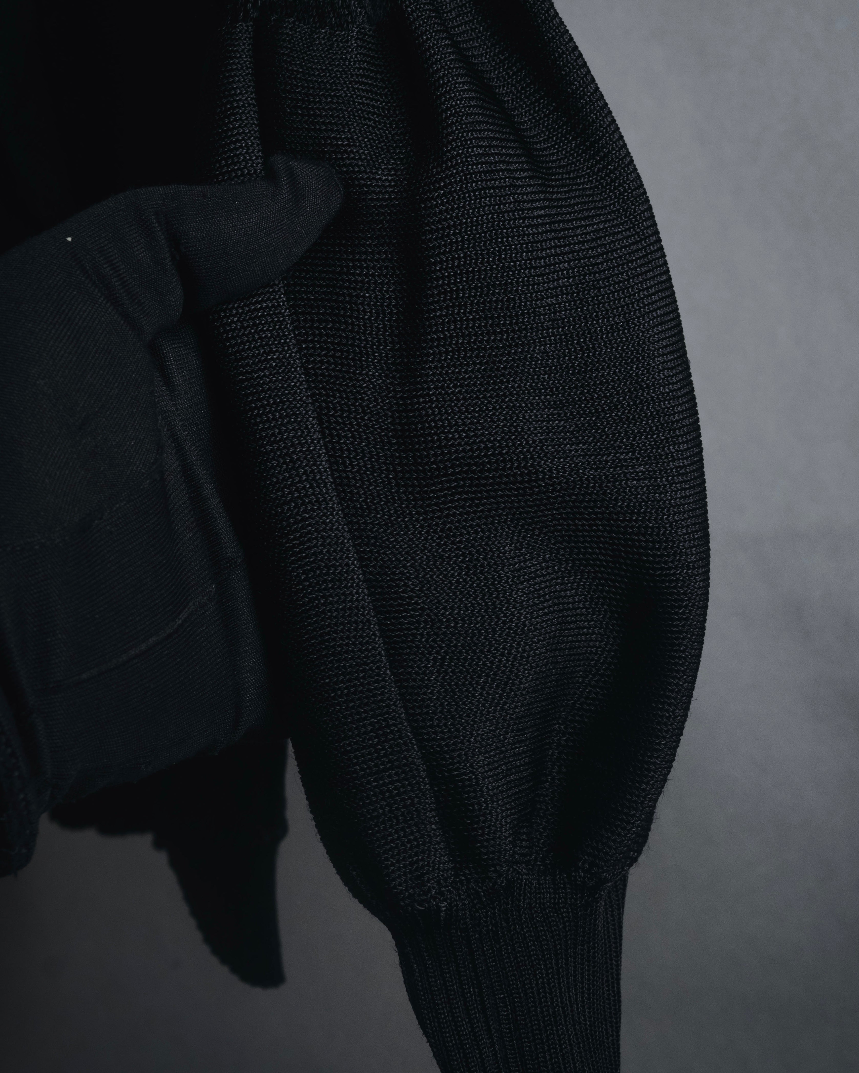 "Christian Dior BOUTIQUE" 2007’s draped viscose mesh-panel pullover