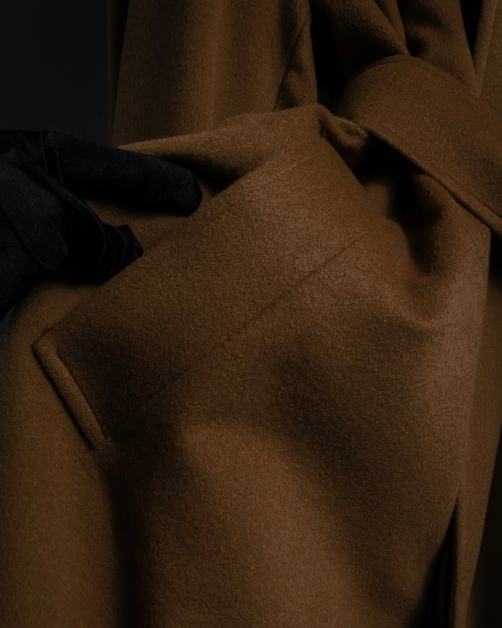"FENDI" 90's Italian classic 100% cashmere belted coat