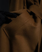 "FENDI" 90's Italian classic 100% cashmere belted coat