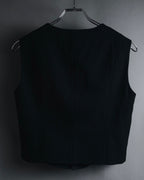 "tricot COMME des GARCONS" 2004 SS draped lapel cropped vest