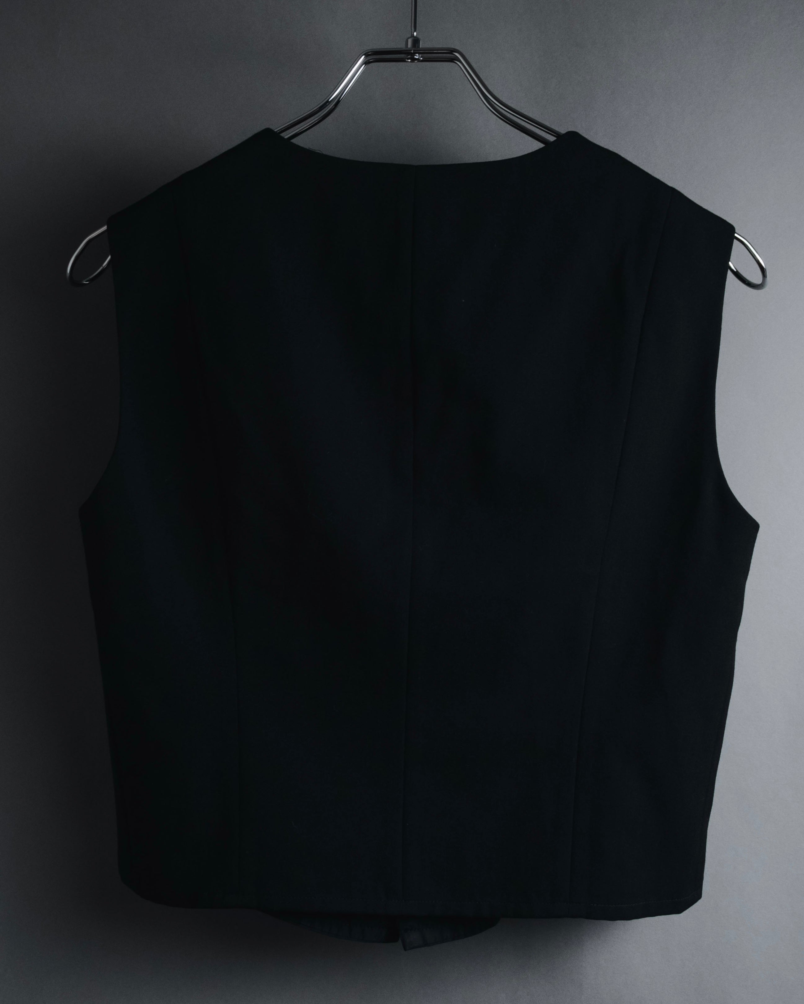 "tricot COMME des GARCONS" 2004 SS draped lapel cropped vest