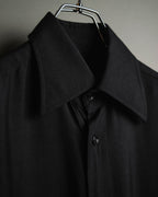 "TOM FORD" 2010's Fluid rayon silk classic collar black shirt