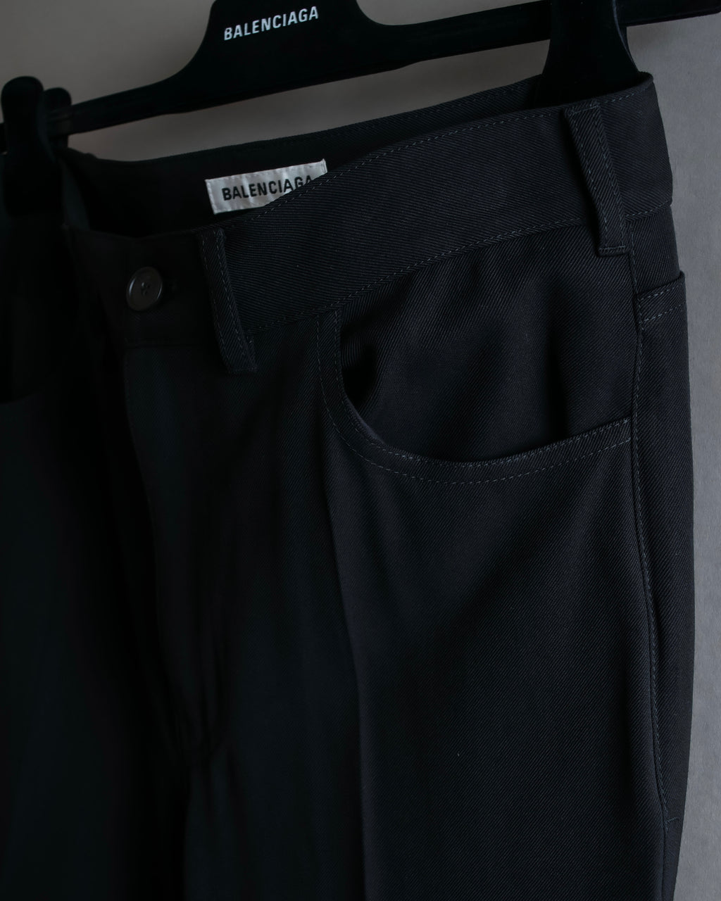 "BALENCIAGA" Beautiful draped full-length slacks