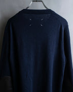 "MAISON MARGIELA" 16AW elbow patch design navy color knit