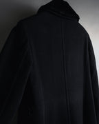 Abrigo con cuello de piel súper largo de los años 90-00 de MAX&Co.