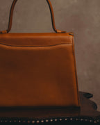 "Yves Saint Laurent" 70's-80's Cognac leather top handle bag