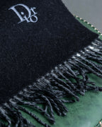 "Christian Dior" Reversible design logo engraved muffler