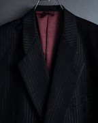 "BALENCIAGA" Chalk stripe pattern long silhouette set up