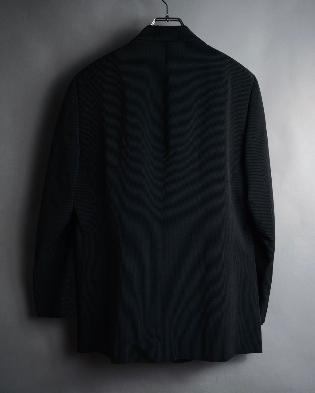 "GIORGIO ARMANI" 08’s-09’s Sharp pinstripe wool two button suit set