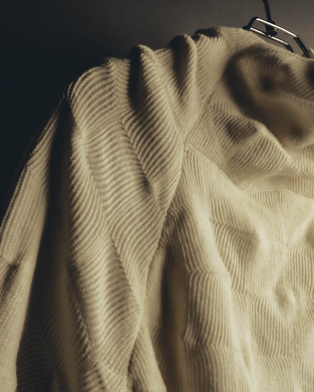 "Alexander McQueen" 90's-00's Sculptural ribbed turtleneck wool knit sweater