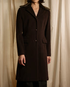 "miss Chloe" Fur collar switching design wool coat