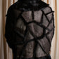 "GIVENCHY" Fur & leather used reversible short shawl collar jacket