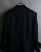 "Christian Dior" Jacquard switching design no-collar jacket