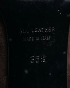 “Yves Saint Laurent” 90’s-00’s Suede ribbon lace-up pumps