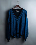 "Christian Dior Sport" V-neck oversized rib knit