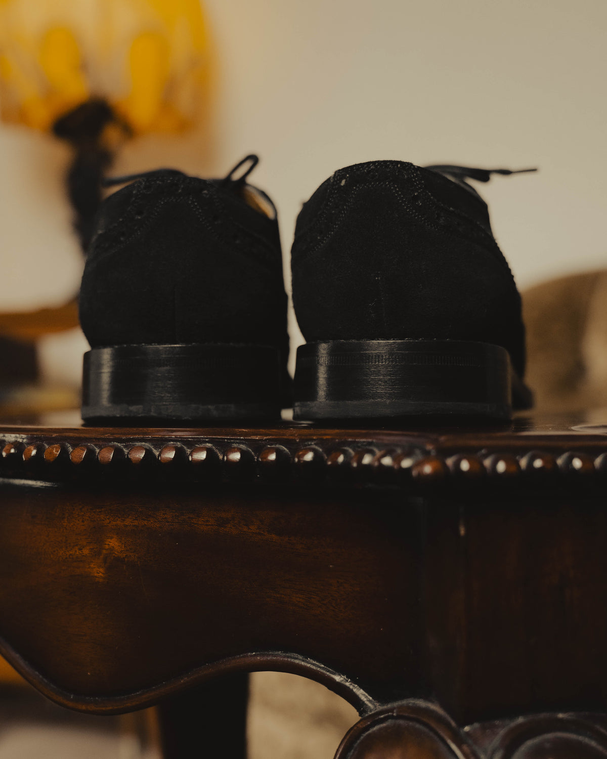 "DOLCE & GABBANA" 00's-10's Black suede wingtip oxford shoes