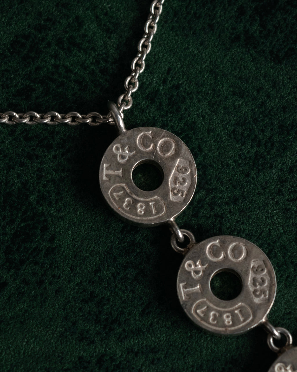 “TIFFANY & CO.” 2000’s 1837 three drop circle pendant