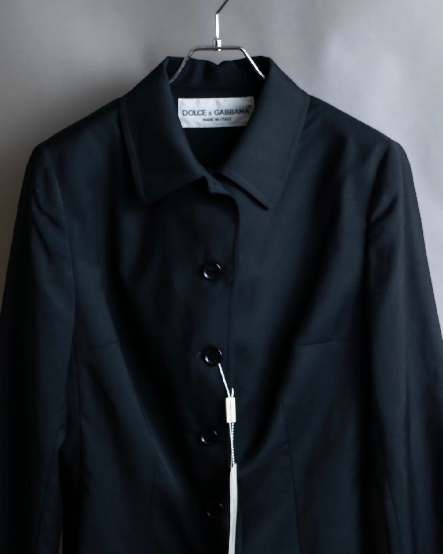 "DOLCE & GABBANA" Waist shape wool soutien collar jacket