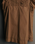“JIL SANDER” 00’s-10’s Cotton pleated sleeveless blouse