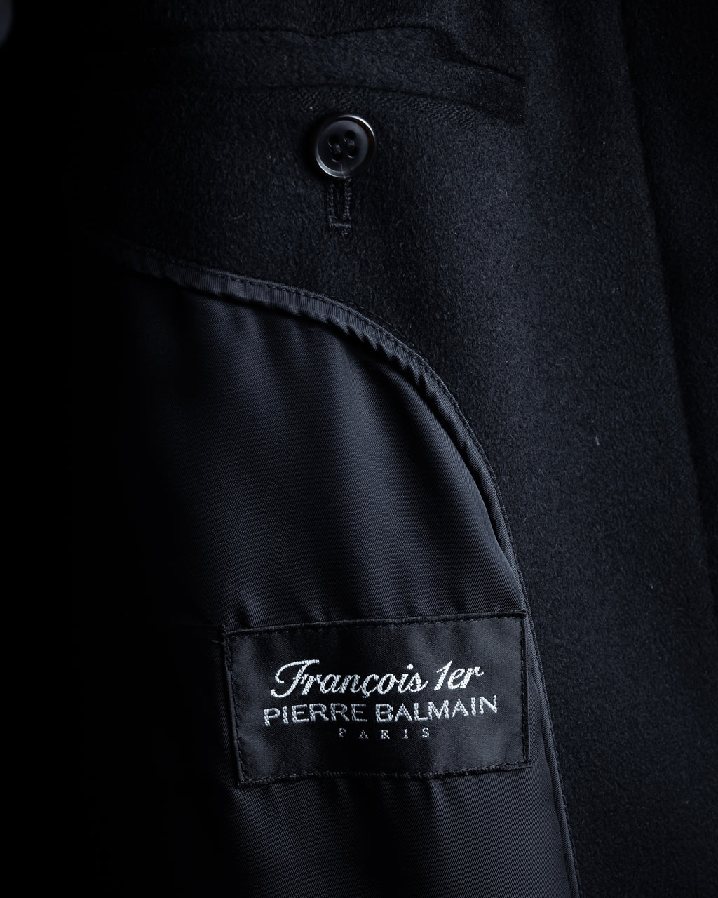 "PIERRE BALMAIN" Classic tailoring 100% cashmere chester coat