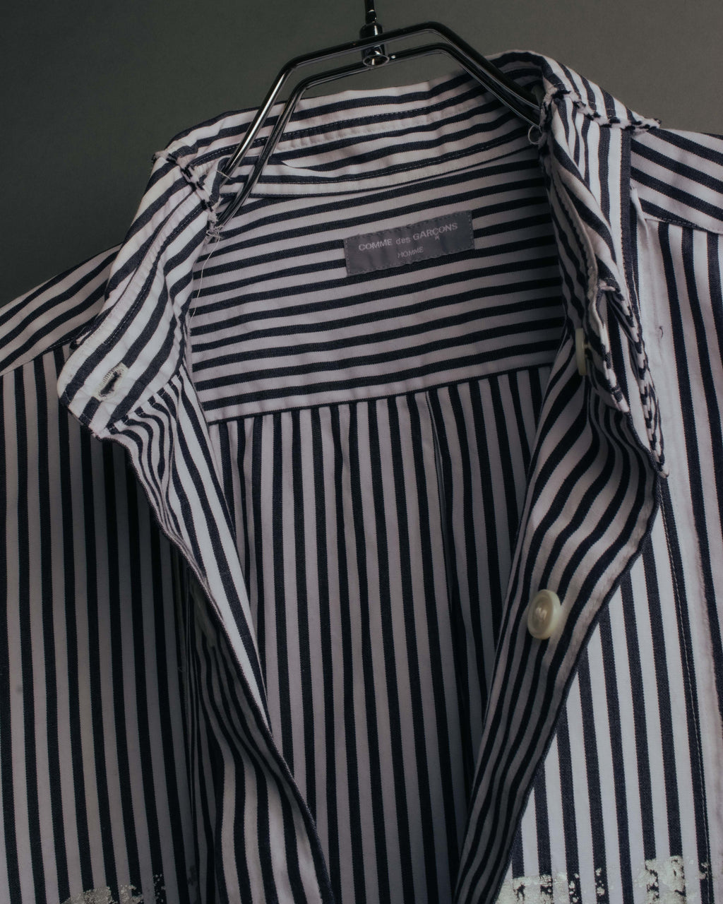 "COMME des GARCONS HOMME" 00's Graphic striped long sleeve shirt