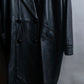 "PIERRE BALMAIN" Oversized double-breasted lamb leather tailored jacket