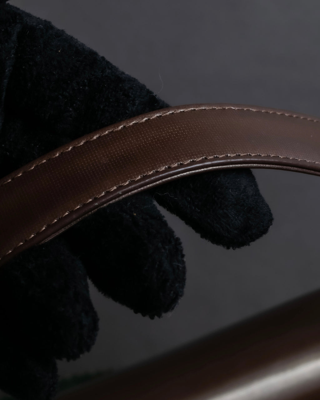 "GIVENCHY MAROQUINERIE" Trapezoidal brown leather one-handle bag