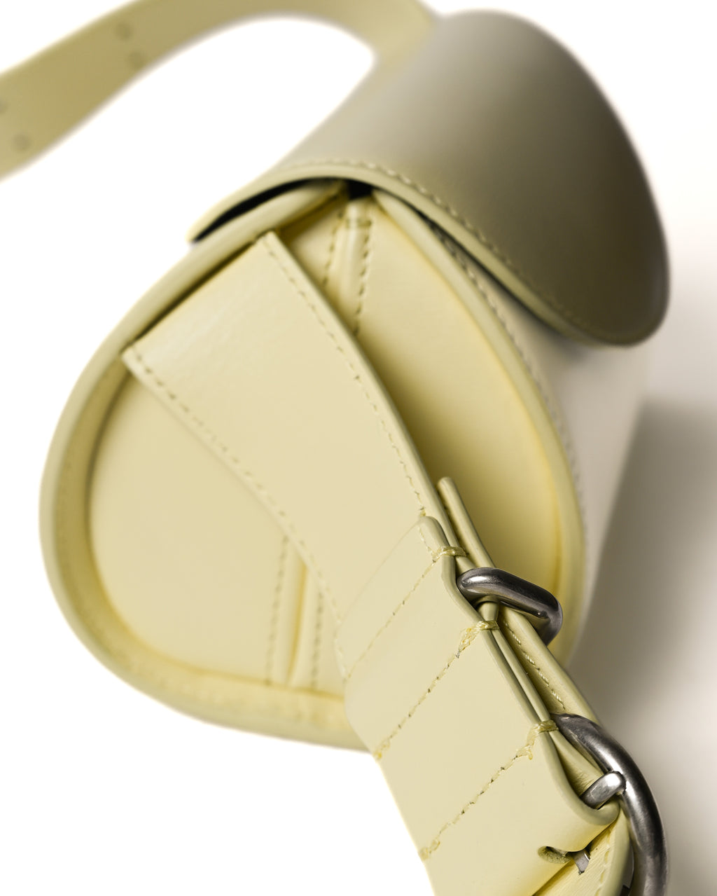 JIL SANDER/ “Cannolo” Mini Flap Shoulder Bag Lemon Yellow
