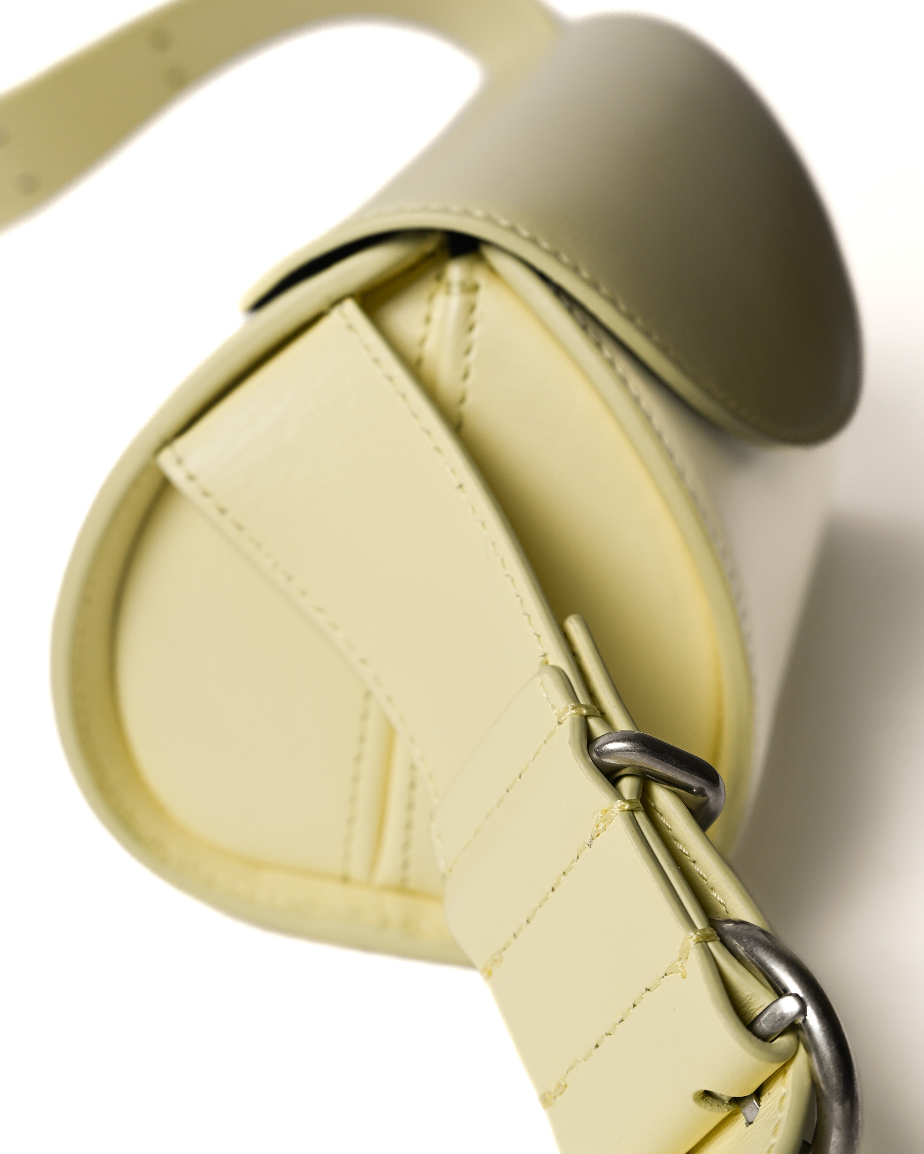 JIL SANDER/ “Cannolo” Mini Flap Shoulder Bag Lemon Yellow