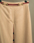 -SPECIAL- “GUCCI” 2015-2022 vintage inspired horsebit striped wool skirt