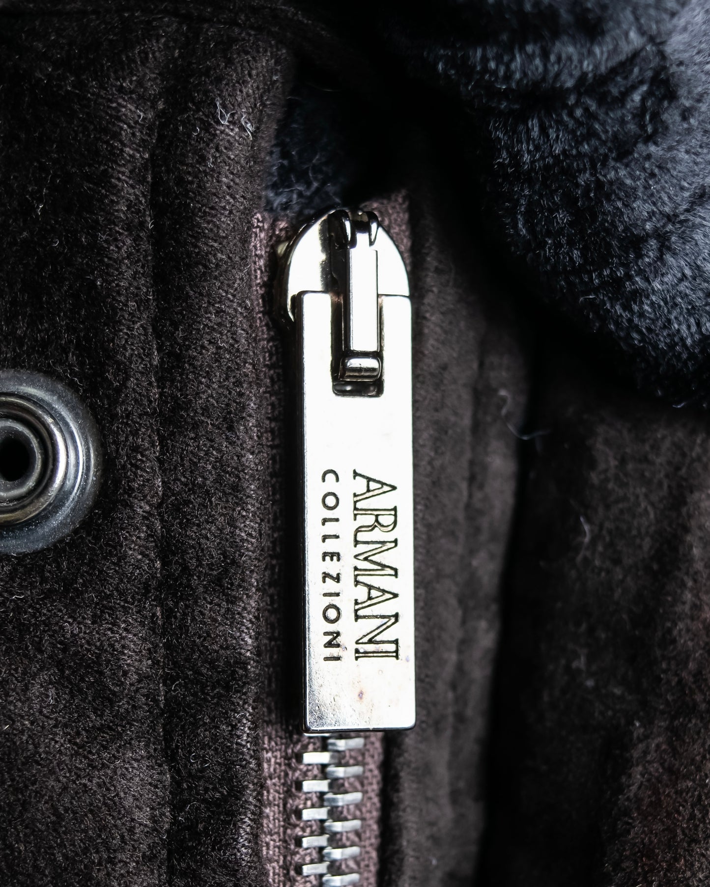 "ARMANI COLLEZIONI" Military detail elbow patch zip-up jacket