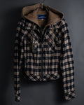 Chaqueta con capucha y cremallera de diseño de acoplamiento en capas "BURBERRY Blue Label"