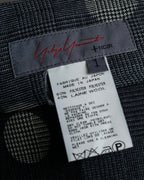 "YOHJI YAMAMOTO +NOIR" Large polka dot pattern flared skirt