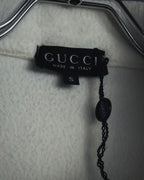 "GUCCI" 90’s-00’s Minimal fleece gold buttons jacket