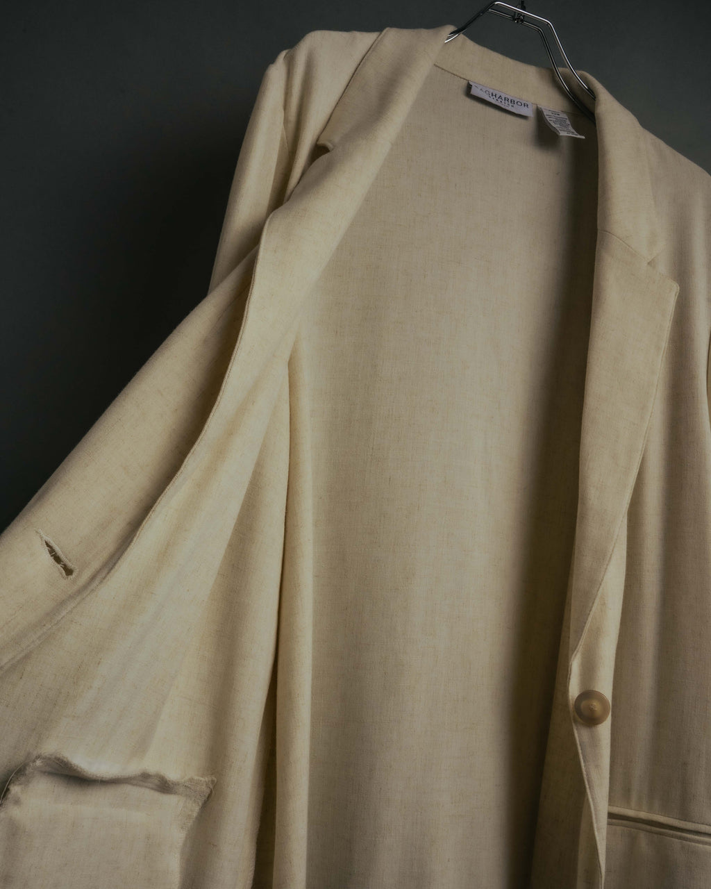 -MOOD Vintage Collections- 90’s-00’s Single button linen blend jacket
