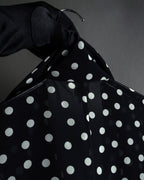"robe de chambre COMME des GARCONS" 2002SS White dot pattern open collar shirt