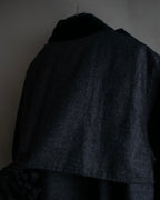 "GUCCI" 70's velvet collar design long coat