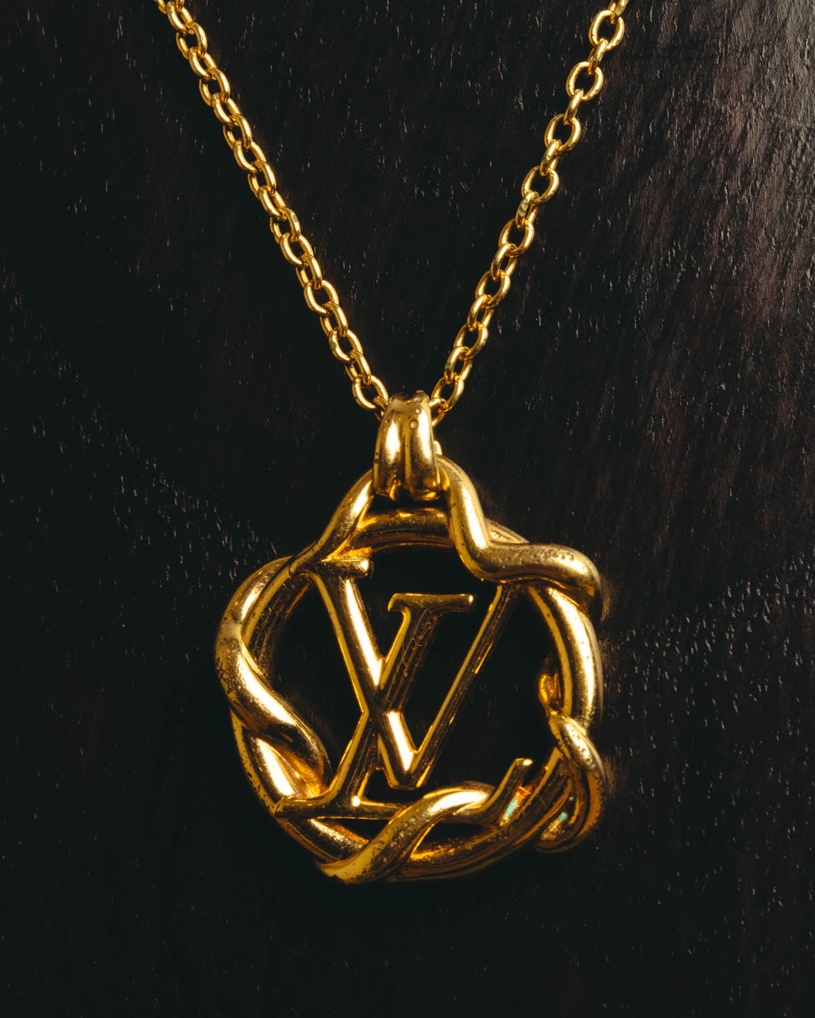 "Louis Vuitton" 2010's Gold-tone chain necklace
