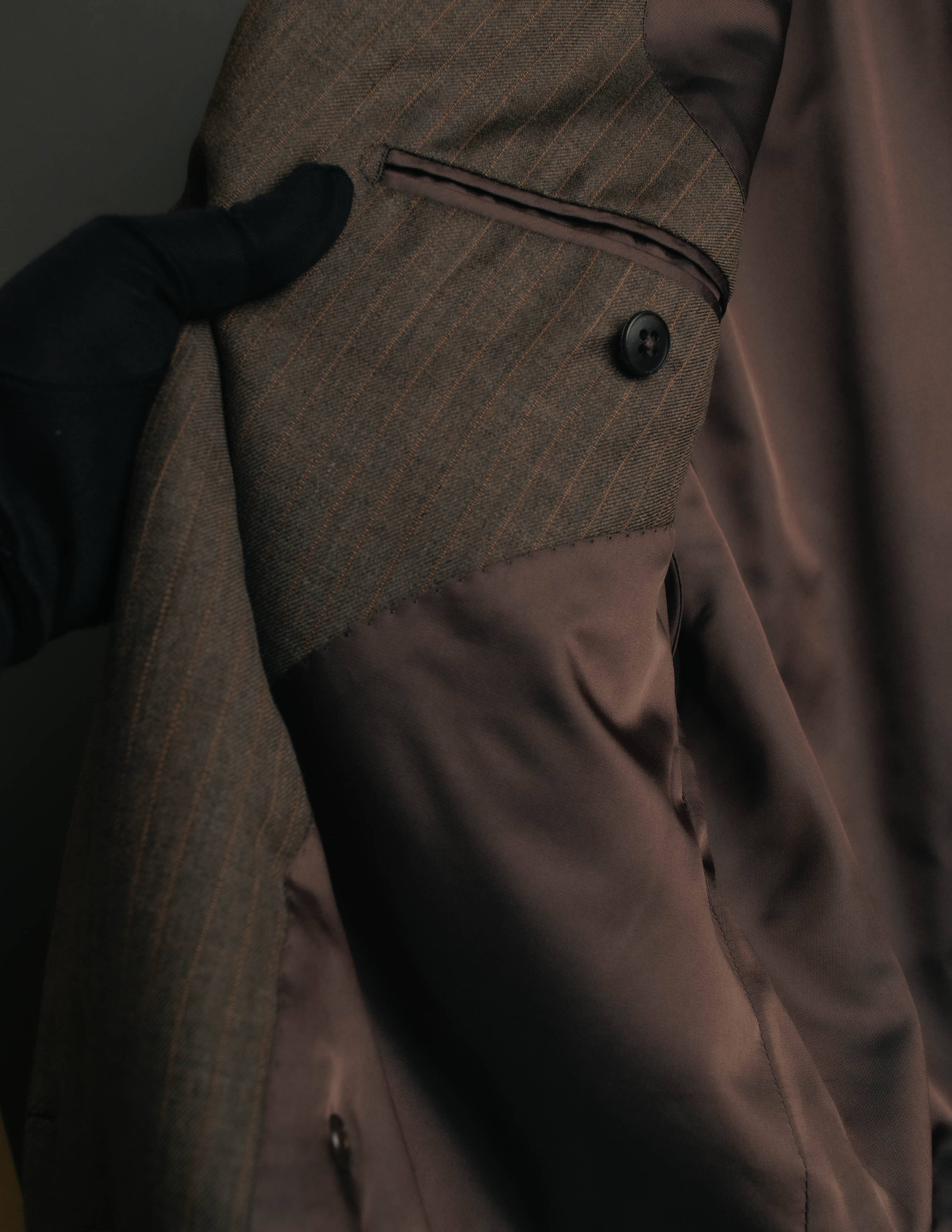 "BURBERRY LONDON" 00's-10's Classic striped double-breasted wool suit