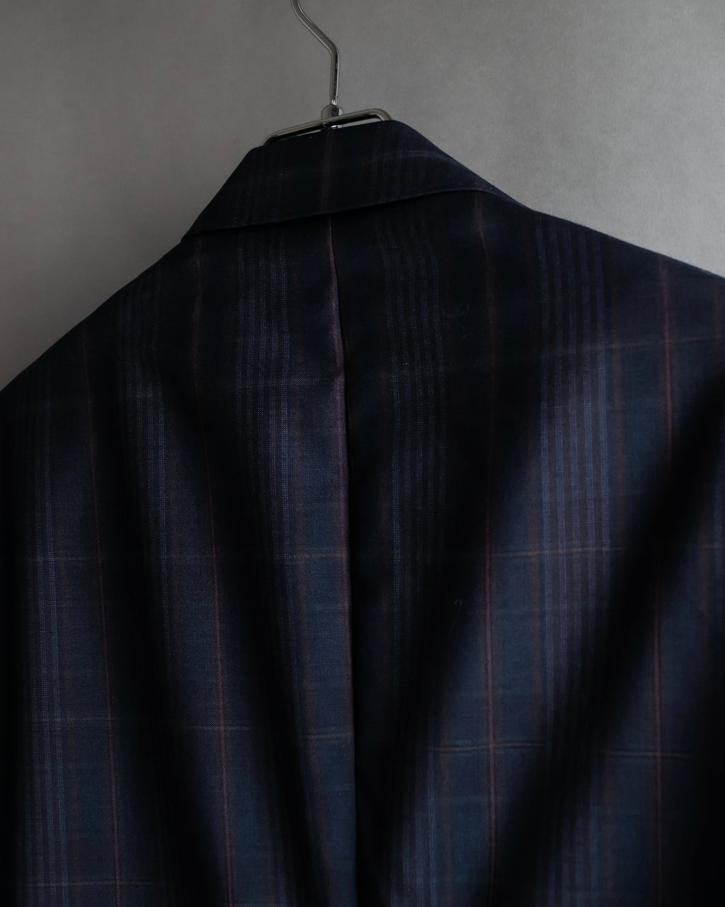 "BURBERRYS" Micro check pattern metal button blazer